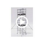 Echafaudage roulant aluminium runner hauteur travail 4, 60 m tubesca comabi Echafaudage roulant aluminium runner hauteur travail 4, 60 m tubesca comabi