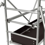 Echafaudage roulant aluminium runner hauteur travail 6, 60 m tubesca comabi