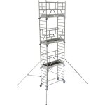 Echafaudage roulant aluminium totem 2 box 180 hauteur travail 6, 85 m tubesca comabi