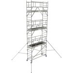 Echafaudage roulant aluminium totem 2 box 250 hauteur travail 4, 85 m tubesca comabi