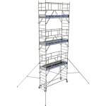 Echafaudage roulant aluminium totem 2 line 250 hauteur travail 4, 85 m tubesca comabi Echafaudage roulant aluminium totem 2 line 250 hauteur travail 4, 85 m tubesca comabi