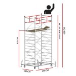 Echafaudage titanium pro (hauteur de travail 6, 20 m)
