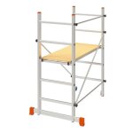Echafaudage de travail hauteur travail 2. 85m plateau 110 x 40 cm aluminium charge 120kg brixo