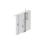 Echelle a crinoline hauteur 4, 5m avec crosse de sortie escamotable en iso 14 122 - 4