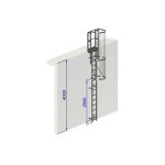 L'echelle europeenne - echelle a crinoline hauteur � franchir 4 m�tres norme nf 85 - 016