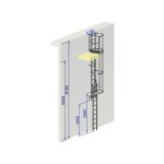 L'echelle europeenne - echelle a crinoline hauteur 5 m�tres sortie laterale en iso 14 122 - 4
