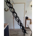 Echelle de meunier accordon pour mezzanine noire avec 2 main courantes - palco / a / n - 325