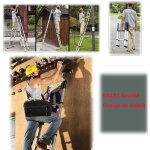 �chelle multifonction de 3, 8 m�tres, �chelle t�lescopique, �chelle pliante en acier inoxydable, �chelle ...