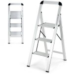 Echelle pliante en aluminium a 3 marches antiderapante et portable