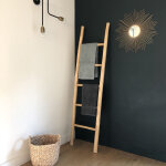 Berah getah - echelle porte - serviette en teck massif 170 cm