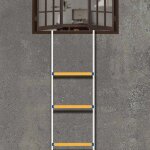 �chelle de secours de 12 m avec 2 mousquetons, capacit� de charge de 200 kg, �chelle de s�curit�, difficilemen ...