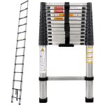 �chelle t�lescopique en acier inoxydable 3, 8 m ? capacit� de charge 150 kg ? norme de s�curit� en131 ...