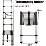 Dayplus - echelle t�lescopique echelle simple echelle � coulisse 3. 8m ladder 150kg stabil