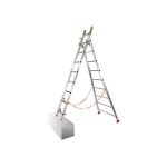 Facal - �chelle transformable aluminium 2 plans atlanta ? base �vas�e ? longueur 3 � 5, 50 m