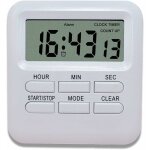Minuterie digitale avec fonction d'horloge / r�veil 3 en 1, minuterie de cuisine aimant�, timer chronom�tre ...