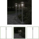 �clairage ext�rieur - lampadaire d'ext�rieur argent� 100 cm acier inoxydable