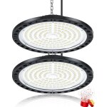 Eclairage led garage 100w 2 pi�ces, 10000lm super brillant ufo eclairage atelier, ip65 �tanche lampe ...