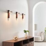 �clairage mural led en bois et pierre orientable - fiorenzo