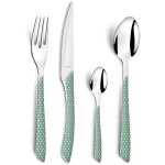 Eclat geo vert & blanc - m�nag�re 24 pi�ces