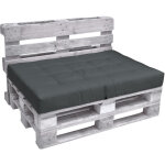 Beautissu - eco elements - assise banquette coussins pour canape euro palette graphite, 120x80x15 cm