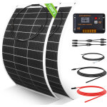 Eco - worthy - kit de panneau solaire flexible 260w 12v avec contrleur 30a pour caravane, marine, bateau, ...