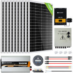 Eco - worthy systme solaire 6 kwh / jour 1560w 24v avec onduleur systme hors rseau pour camping - ...