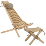 Ecofurn - chilienne scandinave avec repose - pieds mélèze Ecofurn - chilienne scandinave avec repose - pieds mélèze