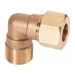 Raccord bicne coud laiton - m 3 / 8' - diamtre 10 mm