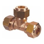 Raccord bicne en t laiton -  12 mm