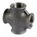 Raccord fonte noire en croix � visser - f 3 / 4' - n� 180