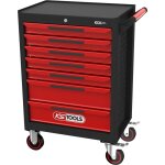 Kstools - ecoline servante d'atelier noir / rouge avec 7 tiroirs