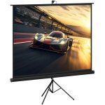 �cran de projection 100 pouces avec support tr�pied hauteur r�glable, �cran 4k hd 4:3, films en int�rieur ...