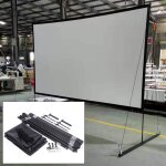 �cran de projection 150 pouces avec support, 16:9 portable et lavable