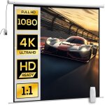 cran de projection motoris 120 pouces, 4k hd lectrique, montage mural ou plafond, panneau de commande ...