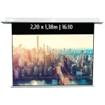 Ecran de projection motoris� encastrable 2, 20 x 1, 38m - format 16:10 - wi - fi
