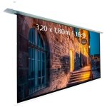 Ecran de projection motoris� encastrable 3, 20 x 1, 80m - format 16:9 - wi - fi
