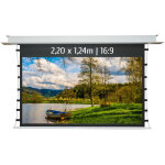 Ecran de projection motoris� encastrable tensionn� 2, 20 x 1, 24m - format 16:9 - wi - fi
