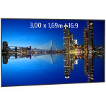 Ecran de projection sur cadre 3, 00 x 1, 69m - format 16:9 - cadre extra - fin