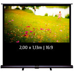 Ecran de projection transportable pull up 2, 00 x 1, 13m - format 16:9