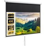 �cran de projection tv et home cinema 80 pouces 16:9 4k hd, fixation mural ou plafond, 187 x 8 x 150 ...