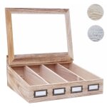 crin  couvert hwc - c25, bote en bois avec abattant, paulownia 17x37x33cm - brun naturel