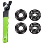 crou  bride pour meuleuse d'angle 5 / 8  - 11 avec cl  molette et kit de tige de connexion d'arbre ...