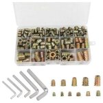 �crous hexagonaux xvx m4 m5 m6 m8 m10 avec inserts filet�s, en alliage de zinc (230 pi�ces)