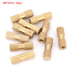 �crou molet� encastr� en laiton � passage unique pour trou borgne m4 (m4166, 3 10 pi�ces)