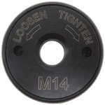 Ecrou de serrage rapide m14 meuleuse makita black&decker metabo dewalt hichika einhell noir,