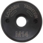 Ecrou de serrage rapide m14 meuleuse makita black&decker metabo dewalt hichika einhell noir,