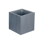 Eda - jardini�re carr�e volcania effet pierre 39, 5 x 39, 5 x 43, 5 cm - 31 l - gris galet
