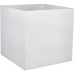Eda - plastique bac a fleurs carre graphit - 57 l - 49, 5 x 49, 5 x 49, 5 cm - blanc ceruse