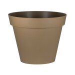 Pot rond toscane - 30x26cm - 10l - taupe - eda plastiques Pot rond toscane - 30x26cm - 10l - taupe - eda plastiques