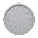 Eda - soucoupe  4 roulettes - gris bton - 35 cm plastiques